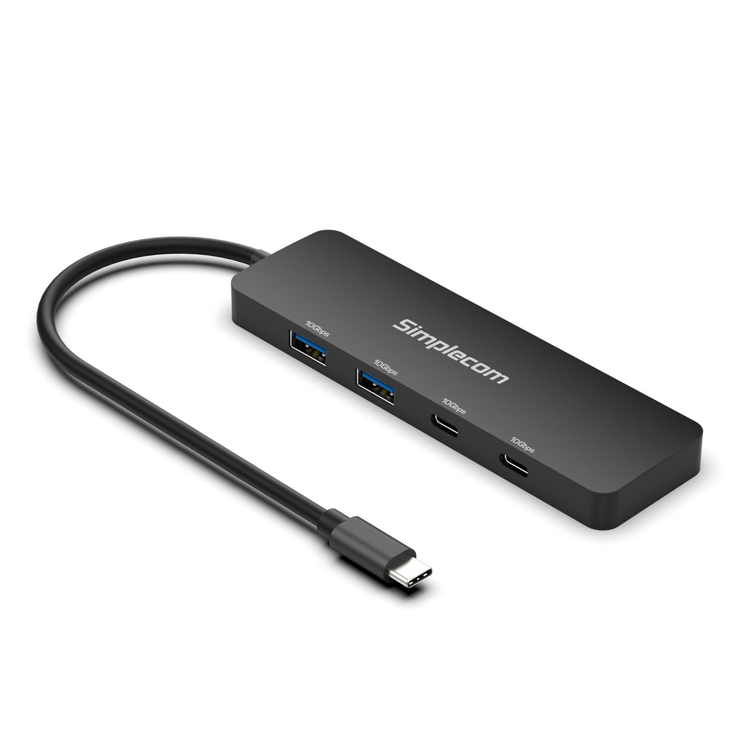 Simplecom CH392 USB 3.2 Gen2 USB-C 4-Port Hub with 2 USB-A & 2 USB-C Ports, 10Gbps Data Transfer, Aluminium Alloy