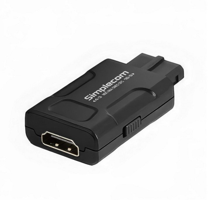 Simplecom CM461v2 HDMI Converter for Nintendo N64, GameCube, SNES & SFC – Composite AV & S-Video to 1080p HDMI with Aspect Ratio Switch