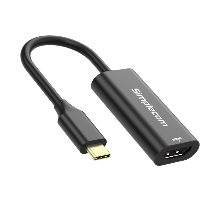 Simplecom DA105 USB-C to HDMI 2.1 Adapter 8K@60Hz - High-Speed 32Gbps, Plug & Play, Aluminum Alloy Shell for Laptops & Smartphones