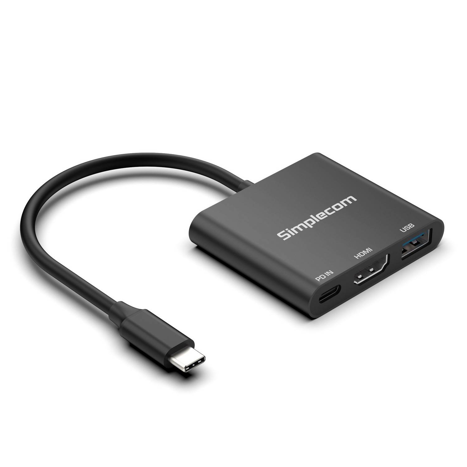 Simplecom DA320 USB-C 3-In-1 Adapter with HDMI 2.0 4K@60Hz, USB 3.2 Gen 1, and 100W PD Charging