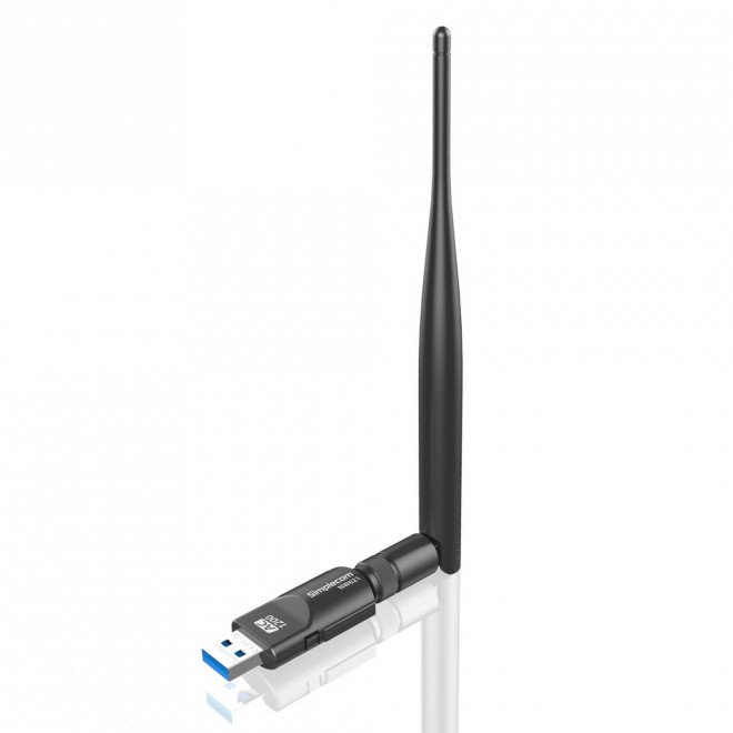 Simplecom NW621 AC1200 Dual Band USB 3.0 WiFi Adapter with 5dBi High Gain Antenna – Up to 867Mbps 5GHz & 300Mbps 2.4GHz, WPS, Windows/macOS/Linux Compatible