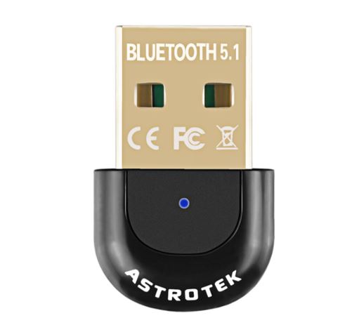 Astrotek Mini USB Bluetooth 5.0 Receiver Dongle Wireless Adapter 3Mbps for PC Laptop Keyboard Mouse Headset Speaker