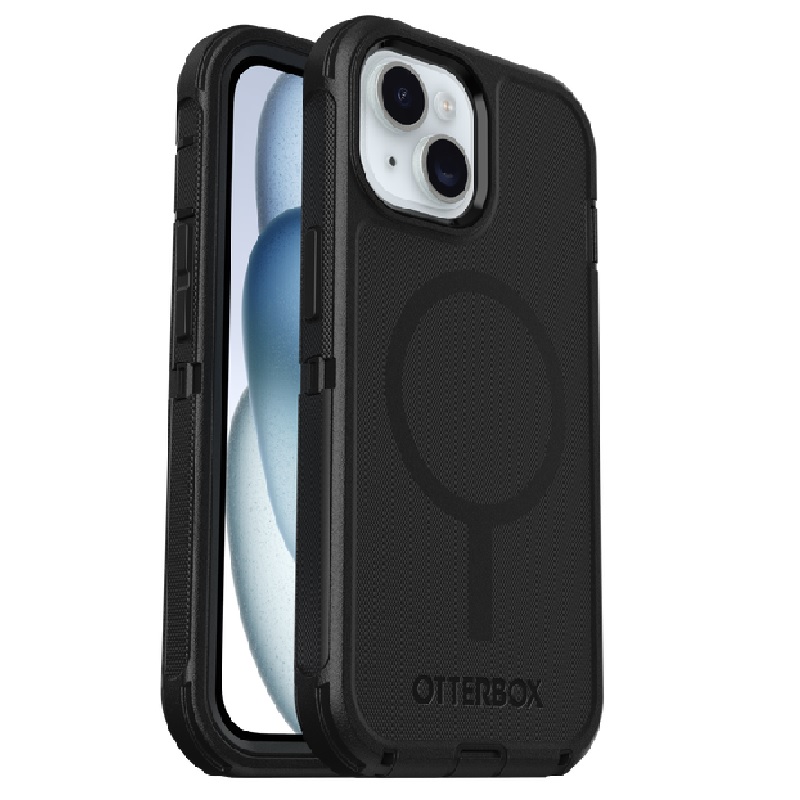 OtterBox Defender Series MagSafe Case for iPhone 16, 15, 14, 13 (6.1") - Rugged Tri-Layer Protection, Integrated MagSafe, Black, 7-Year Limited Warranty