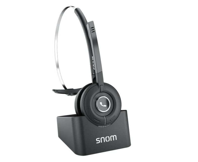 Snom A190 Wireless DECT Multi-Cell Headset with Noise Cancelling, HD Audio, Up to 7 Hours Talk Time, Compatible with DECT M-Series