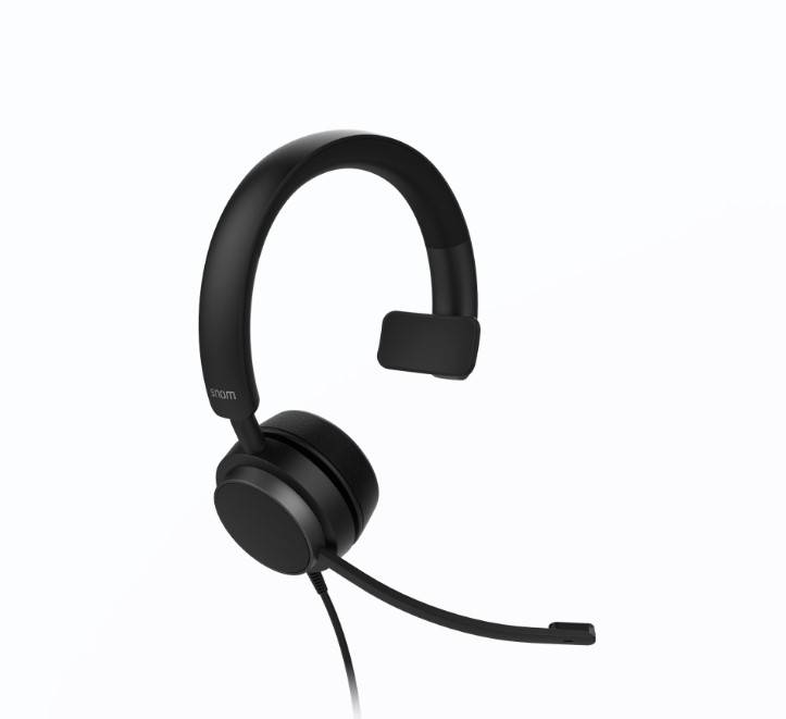 Snom A310M Wired Monaural Headset with ETSI Wideband Audio & 270° Rotatable Mic Boom