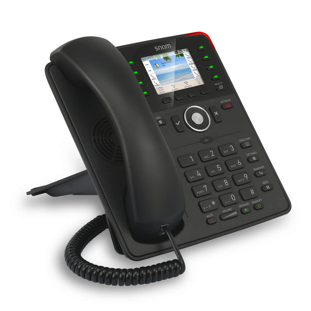 Snom D735 SIP Desk Phone with 2.7" Color TFT Display, 32 Programmable Keys, Gigabit Ethernet & PoE Support