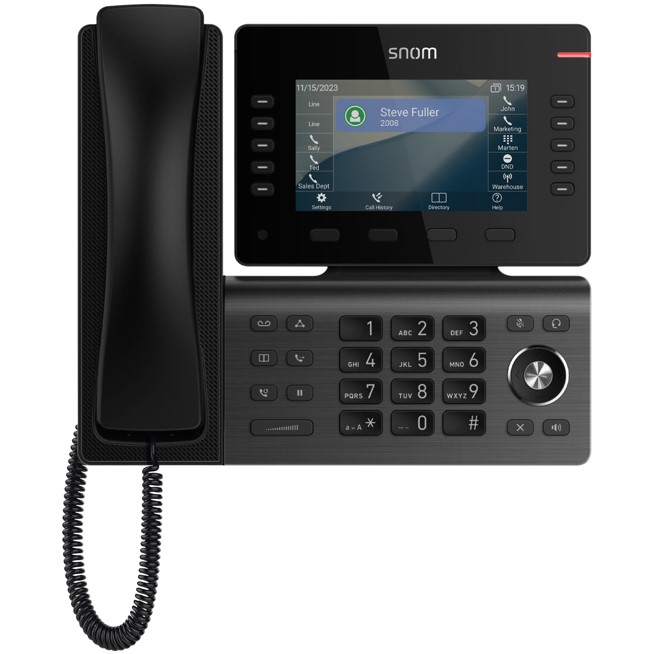 Snom D815W IP Desk Phone with 5" Color LCD, 36 Configurable LED Keys, Dual USB Ports & WLAN Support - Professional VoIP Telephone