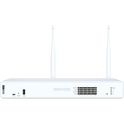 Sophos XGS 118w Wi‑Fi 6 Security Firewall Appliance — 15.5 Gbps Firewall, 9x2.5GbE, 1xSFP, 13 Gbps IPsec VPN (SMB/Branch)