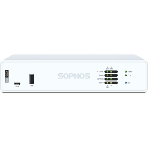 Sophos XGS 88 Security Firewall Appliance - Fanless Desktop, 9.9 Gbps Firewall Throughput, 4x 2.5 GbE LAN Ports, VPN 6 Gbps, Xstream Virtual FastPath
