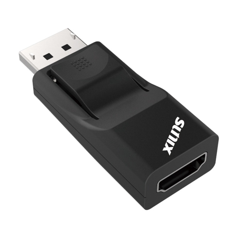 Sunix DP1.2 to HDMI 1.4b Adapter Dongle – DisplayPort to HDMI Converter with 1080p Resolution, Audio Pass-Through, Plug & Play, Secure Latching Connector