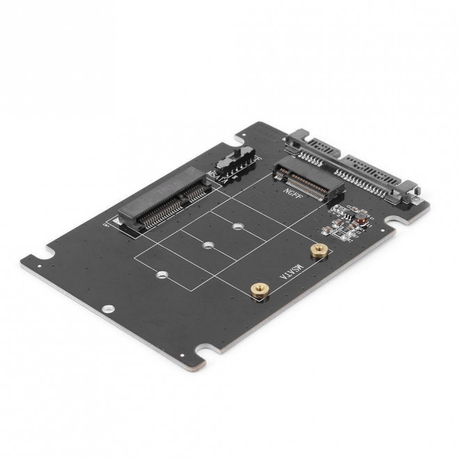 Simplecom SA207 2-in-1 mSATA & M.2 (NGFF) to SATA III Combo Adapter - Supports B & B+M Key SSDs, Plug & Play, 2230-2280 M.2 Sizes