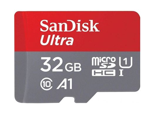 SanDisk Ultra 32GB microSDHC SDXC UHS-I Memory Card 120MB/s Class 10 A1 with SD Adapter for Android Smartphones & Tablets Full HD Video