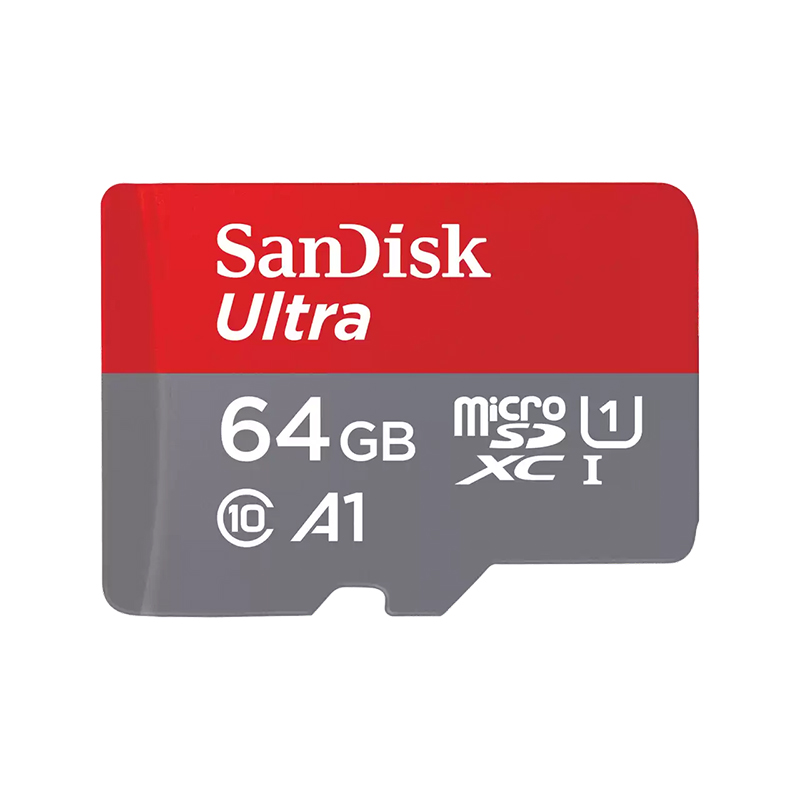 SanDisk Ultra 64GB microSDXC UHS-I Memory Card - Class 10, A1, 140MB/s Read Speed, Full HD Video, No Adapter