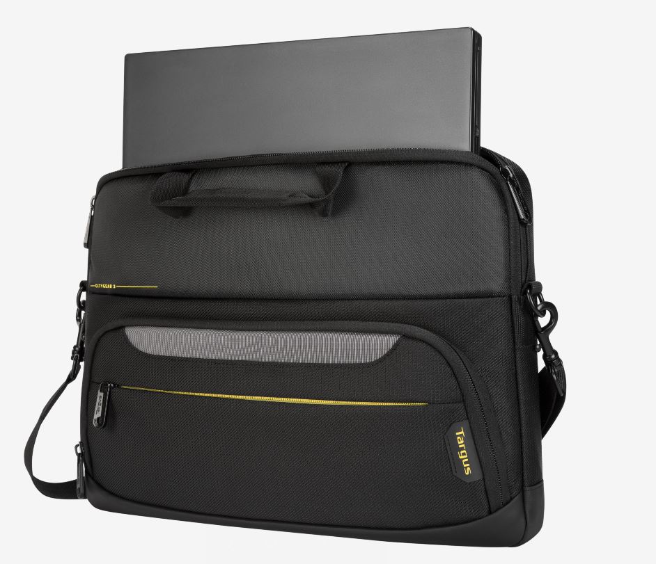 Targus 15.6" CityGear III SlimLite Laptop Case | Lightweight, Slim Design with Padded Shoulder Strap & Multi-Compartment Organizer - Black