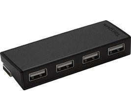 Targus 4-Port USB 2.0 Hub Black - Expand USB-A Ports Compatible with PC & Mac, USB Powered, Compact Design