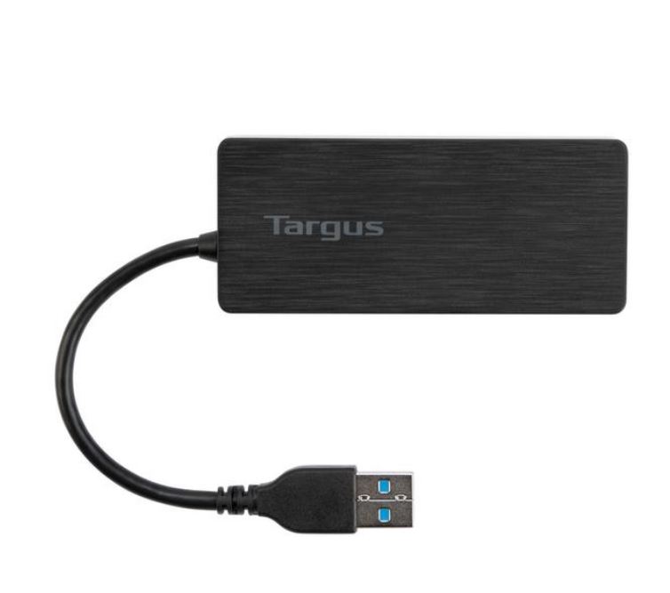 Targus 4-Port USB 3.0 Hub with Up to 5 Gbps Transfer Speed, Overcurrent Protection, and LED Indicator - Black
