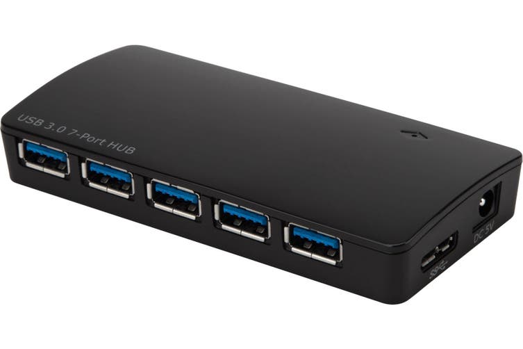 Targus 7 Port USB 3.0 Power Hub with Fast Charging, 5Gbps Data Transfer & USB 2.0/1.x Compatibility - Model ACH125AU