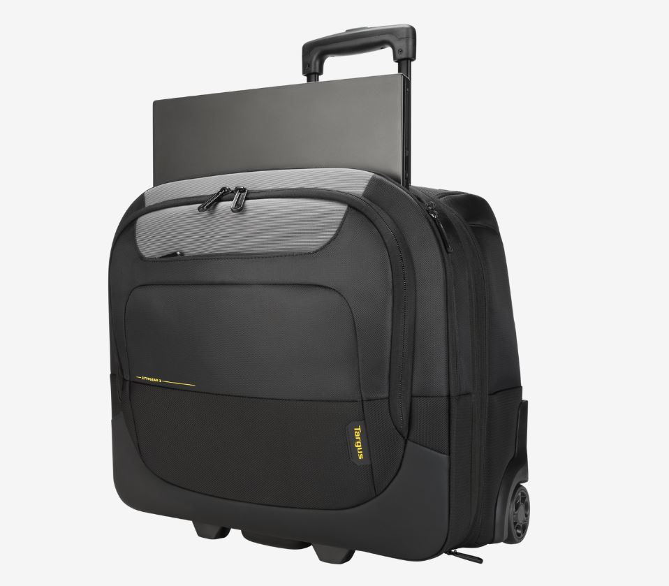 Targus CityGear III Horizontal Roller Laptop Case for 15-17.3" Laptops | Water-Resistant, Dome 2.0 Protection, Travel Suitcase - Black