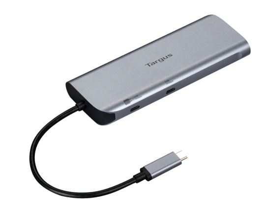 Targus Dual Video Mobile Dock DOCK427GL USB-C 3.2 Gen 2 with 140W PD EPR Pass-Thru, 2x HDMI 4K60Hz, Ethernet, 2x USB-A & 2x USB-C Silver