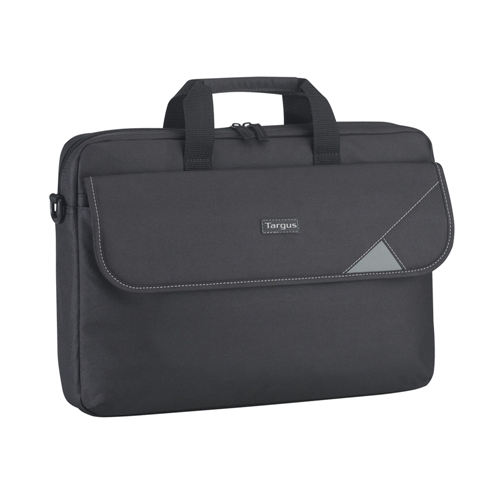 Targus Intellect 15.6" Topload Laptop Case with Padded Compartment & Front Accessory Pocket - Durable Black Polyester