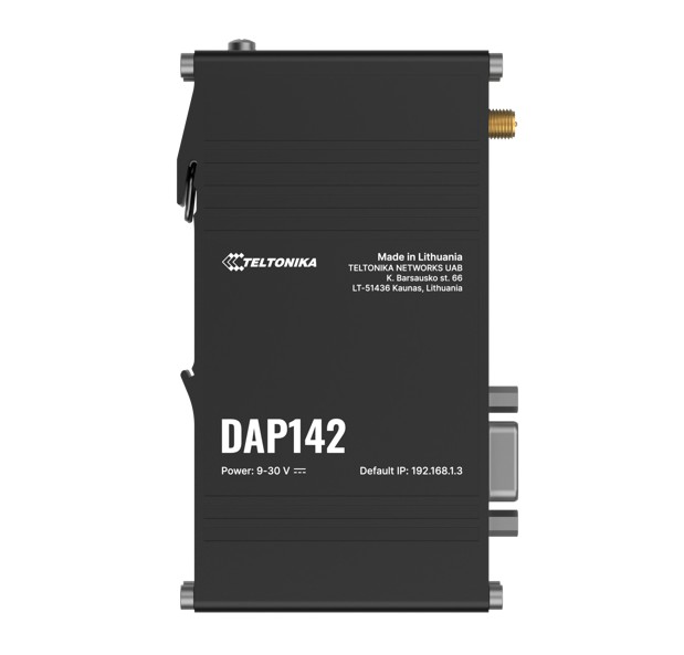 Teltonika DAP142 Industrial Access Point with RS232, Dual RJ45, Seamless Mesh Wi-Fi 4, Passive PoE & DIN-Rail Mount