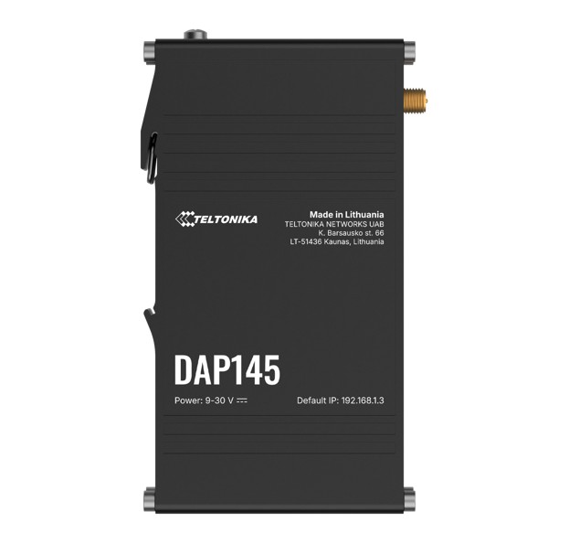 Teltonika DAP145 Industrial RS485 Wi-Fi 4 Access Point with Mesh, Fast Roaming & DIN-Rail Mount - Robust Serial-to-IP Bridging