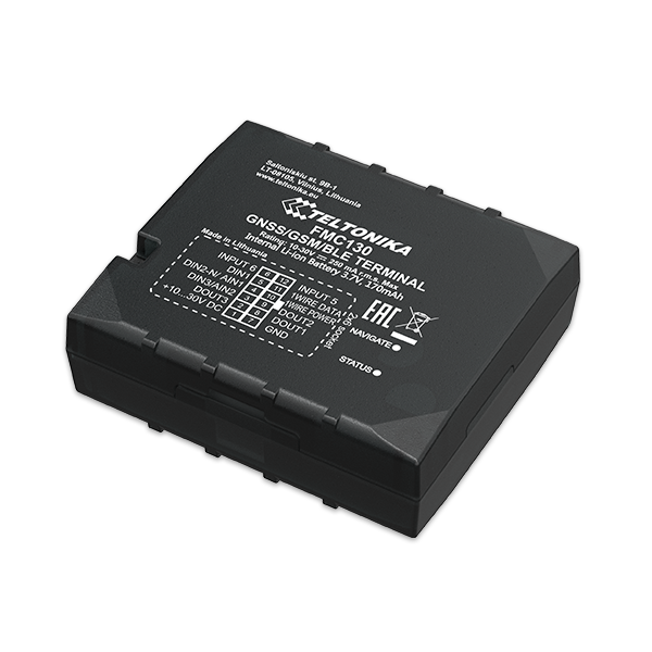 Teltonika FMC130 Advanced 4G LTE Cat 1 Fleet Management Tracker with GNSS, Bluetooth, and Internal Backup Battery