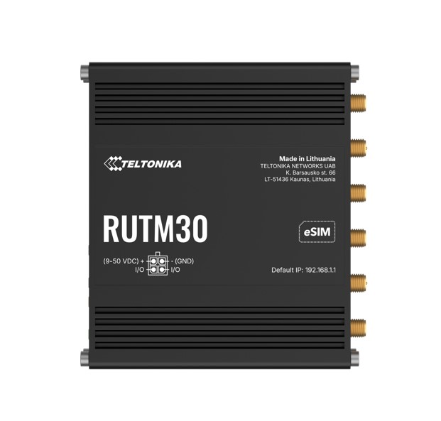 Teltonika RUTM30 Compact 5G Router with Dual SIM, Dual-Band Wi-Fi, 2 Gigabit Ethernet Ports & eSIM Support, Backward Compatible with 4G LTE Cat19