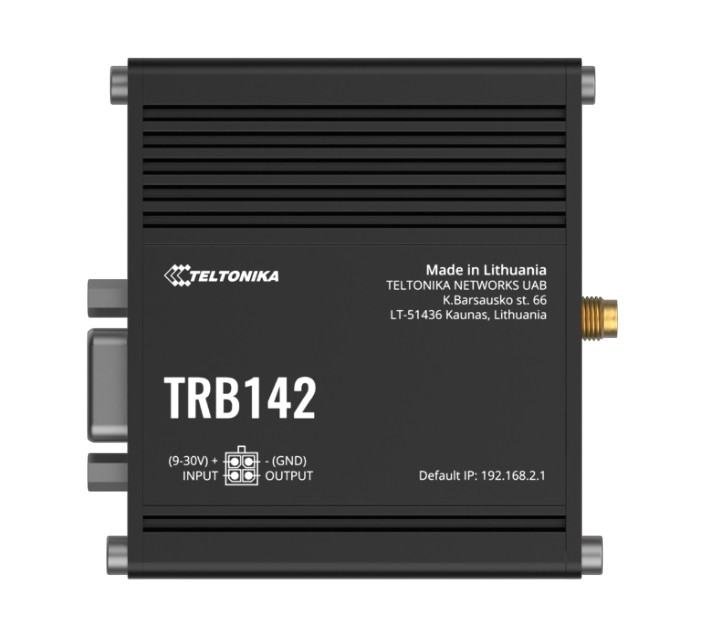 Teltonika TRB142 Industrial Rugged LTE Cat 1 RS232 Gateway with DNP3 & Modbus Support, 9 W PSU Included