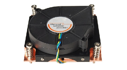 TGC 1U Universal CPU Active Cooler Full Copper Low-Profile Side-Blow Fan for Intel LGA775/1155/1156/1150/1151/1200 Server Sockets