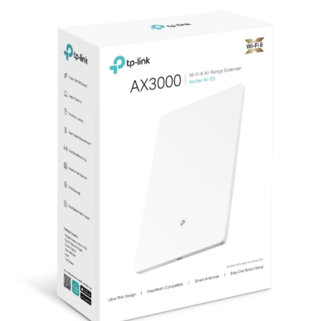 TP-Link Archer Air E5 AX3000 Dual-Band Wi-Fi 6 Air Range Extender with Ultra-Thin 8mm Design & EasyMesh Compatibility