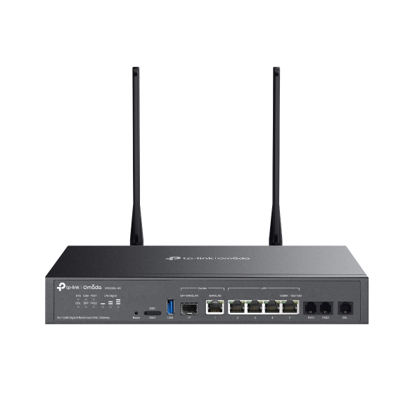 TP-Link DR3220v-4G Omada 4G+ Cat6 Gigabit Rackmount DSL Gateway with Dual Nano SIM LTE Failover & VPN Support