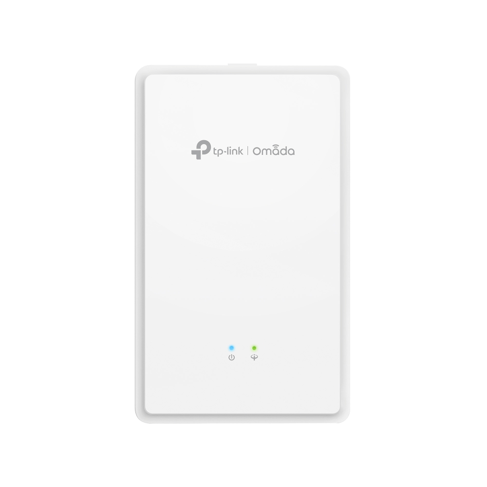 TP-Link EAP625GP-Wall Omada AX1800 Wi-Fi 6 Wall Plate GPON Access Point with Dual-Band 1.8 Gbps, PoE Out & Integrated GPON Port