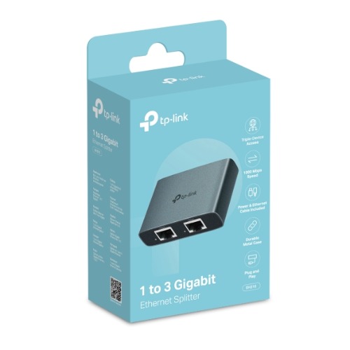 TP-Link EH310 1 to 3 Gigabit Ethernet Splitter | 4-Port 1000Mbps RJ45 with USB-C Power