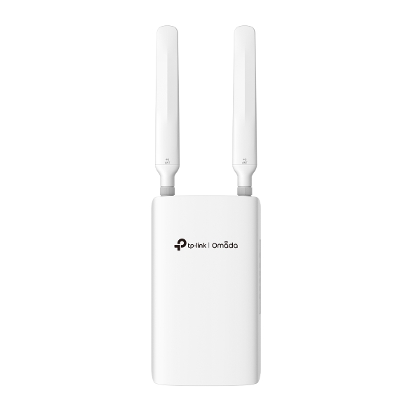 TP-Link ER703WP-4G-Outdoor Omada 4G+ Cat6 AX3000 Wi-Fi 6 Outdoor/Indoor Gateway with 574Mbps 2.4GHz & 2402 Mbps 5GHz, 300 Mbps Cellular Modem, PoE Ports, IP55 Weatherproof