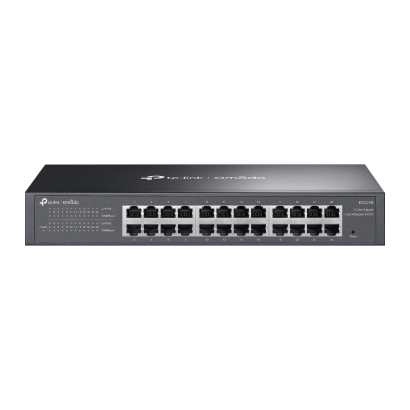 TP-Link ES224G Omada 24-Port Gigabit Easy Managed Switch with VLAN, IGMP Snooping, Loop Prevention & Fanless Design