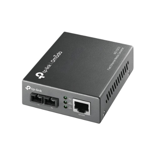 TP-Link MC110CS 10/100Mbps Single-Mode Media Converter, 100BASE-FX to 100Base-TX, Extends Fiber Up to 20km, SC Connector, LX 1310nm