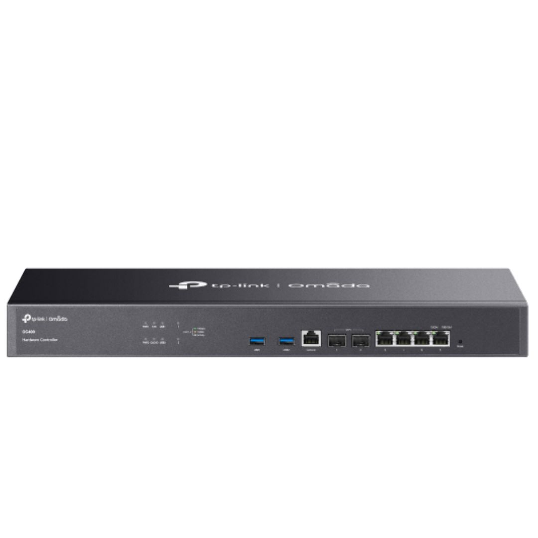 TP-Link OC400 Omada Hardware Controller - Centralized Management for 1000 APs, 200 Switches & 100 Routers - 2x 10G SFP+, 4x GE RJ45, Dual Redundant PSU