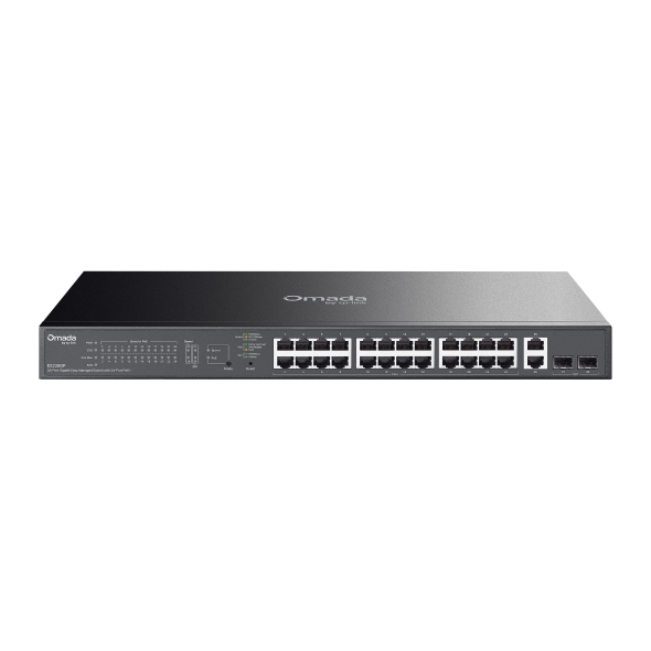 TP-Link Omada ES228GP 28-Port Gigabit Easy Managed Switch with 24-Port PoE+ and 250W Power Budget