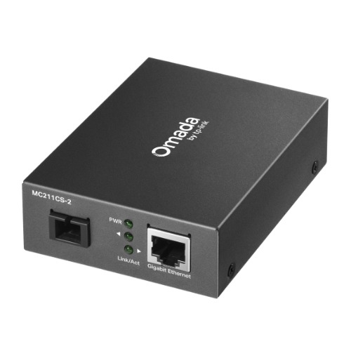 TP-Link Omada MC212CS-20 Gigabit WDM Media Converter - 20km Single-Mode Fiber, SC/UPC & RJ45 Ports