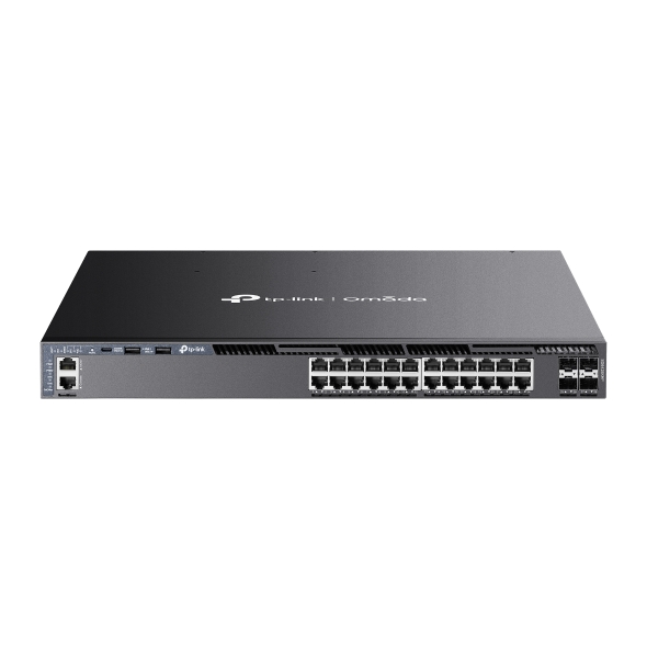 TP-Link Omada SG6428XHP 24-Port Gigabit L3 Managed PoE+ Switch with 4x 10G SFP+ Slots and 720W PoE Budget