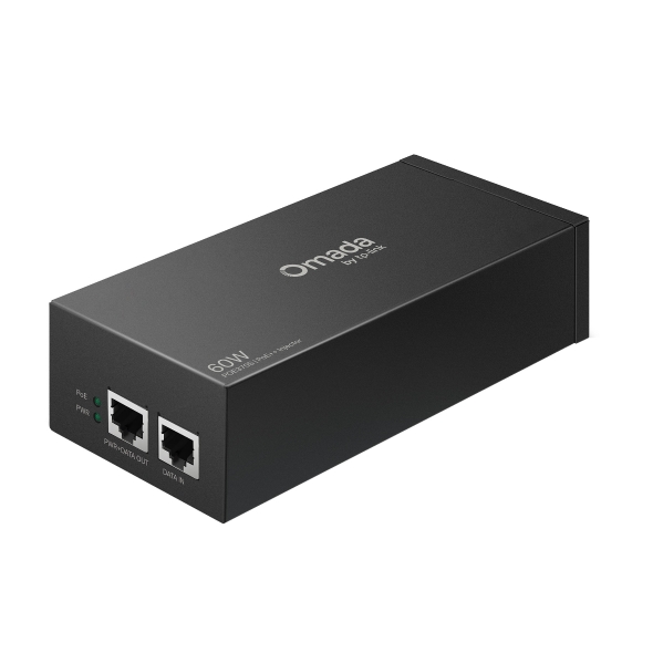 TP-Link POE370S Omada PoE++ Injector with 2x 10Gbps RJ45 Ports, IEEE 802.3af/at/bt Support, 60W Power Budget, Metal Casing, Plug & Play