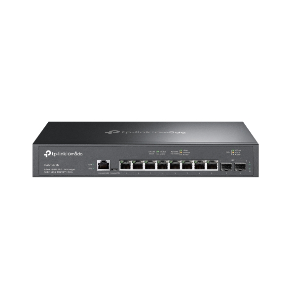 TP-Link SG3210X-M2 Omada 8-Port 2.5GBASE-T L2+ Managed Switch with 2x 10G SFP+ Slots, Fanless, Cloud Managed