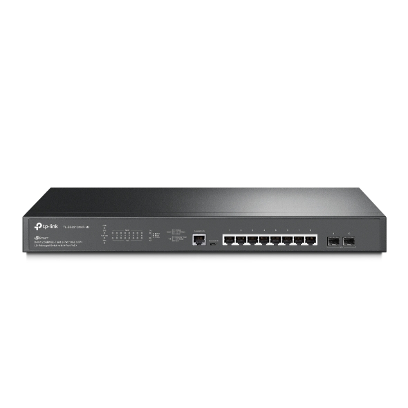 TP-Link SG3210XHP-M2 JetStream 8-Port 2.5GBASE-T PoE+ and 2-Port 10GE SFP+ L2+ Managed Switch with 240W PoE Budget and Omada Cloud Management