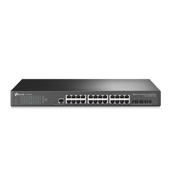 TP-Link SG3428X JetStream 24-Port Gigabit L2+ Managed Switch with 4x 10G SFP+ Slots, Fanless Rack-Mountable, Omada SDN Centralized Management