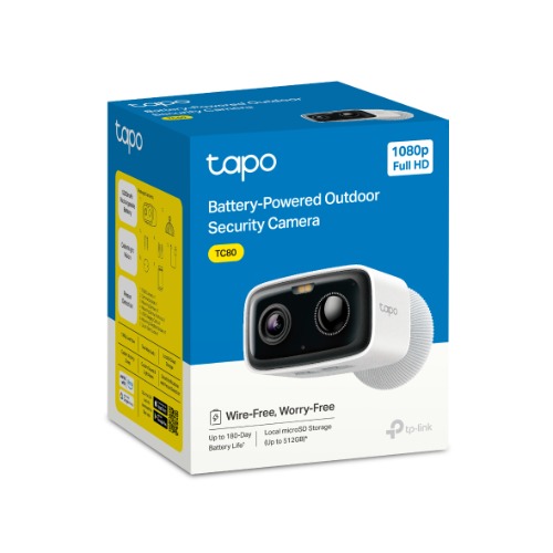 TP-Link TC80 Smart Wire-Free Outdoor Security Camera with 180-Day Battery, 1080P HD, AI Person Detection & IP65 Weatherproof