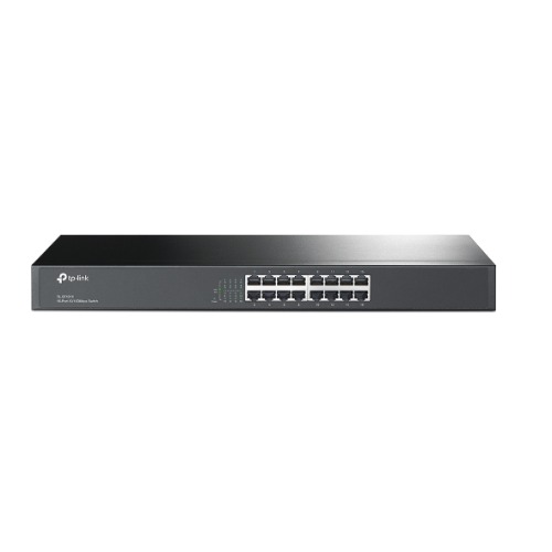 TP-Link TL-SF1016 16-Port 10/100Mbps Rackmount Ethernet Switch with Energy-Efficient Technology, Fanless Steel Case