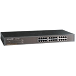 TP-Link TL-SF1024 24-Port 10/100Mbps Rackmount Unmanaged Switch with Energy-Efficient Technology, 4.8 Gbps Switching Capacity, Fanless 19-Inch Steel Case