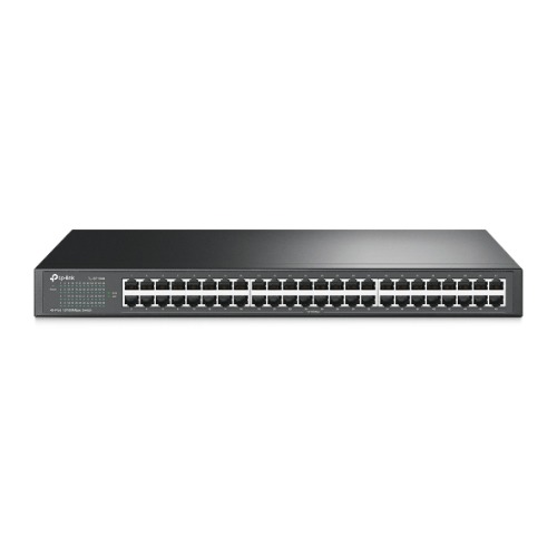 TP-Link TL-SF1048 48-Port 10/100Mbps Rackmount Switch with Energy-Efficient Green Technology, 9.6Gbps Switching Capacity, Fanless Design, 19-Inch Steel Case
