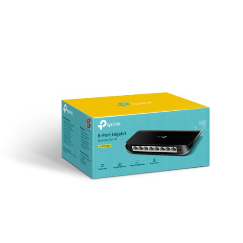 TP-Link TL-SG1008D 8-Port Gigabit Unmanaged Switch | Fanless Desktop & Wall-Mount, 16Gbps, Green Ethernet, 802.1p/DSCP QoS